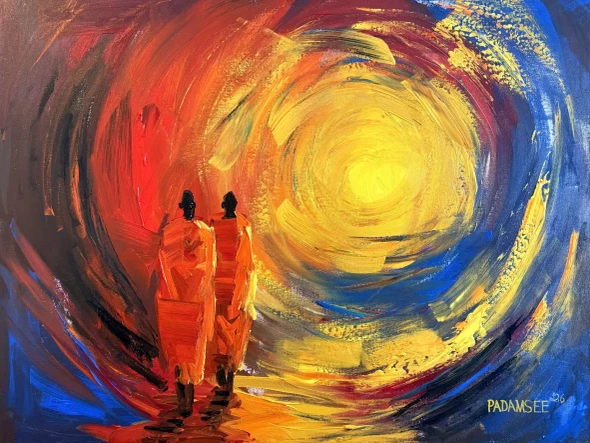 Towards The Golden Horizon (PRT-18703-126309) - Canvas Art Print - 42in X 32in