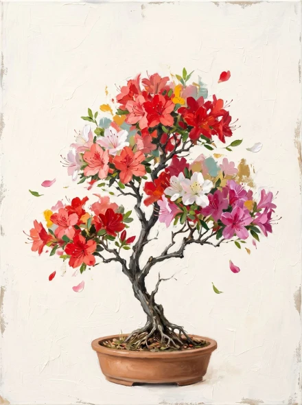 Cubist Tropical Guava Tree (PRT-15697-125952) - Canvas Art Print - 45in X 60in