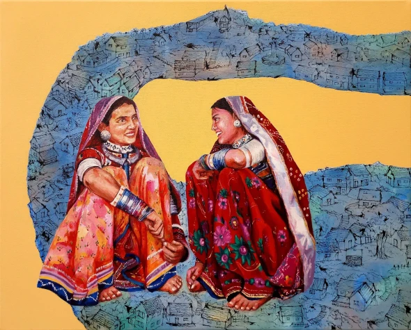 Threads Of Home – Stories Of Rural India (PRT-19003-126038) - Canvas Art Print - 30in X 24in