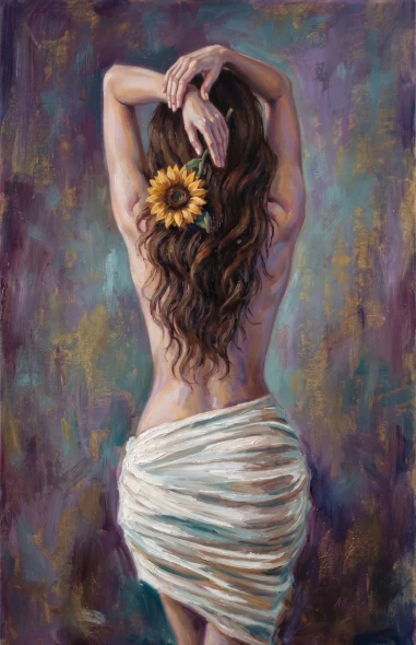 A Painterly Reverie (PRT-16861-125516) - Canvas Art Print - 39in X 60in