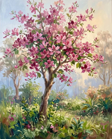 Graceful Blossom Of Kachnar (PRT-15697-125821) - Canvas Art Print - 48in X 60in