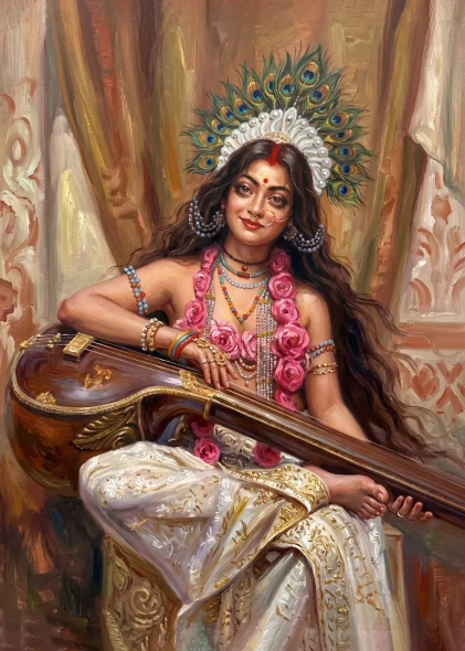 Melody Of Divine Lotus (PRT-15697-125232) - Canvas Art Print - 43in X 60in