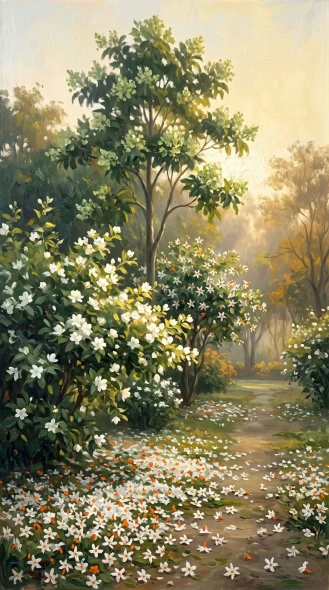 Serene Autumn Whispers (PRT-15697-125983) - Canvas Art Print - 33in X 60in
