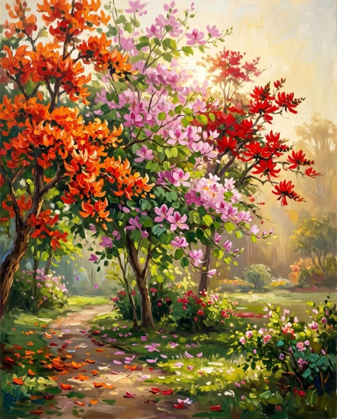 Blossoming Canopy Of Spring (PRT-15697-125838) - Canvas Art Print - 48in X 60in