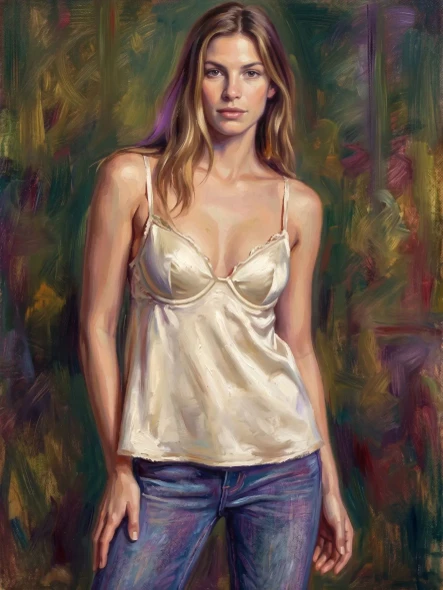 Luminous Pearl And Denim (PRT-16861-126099) - Canvas Art Print - 45in X 60in