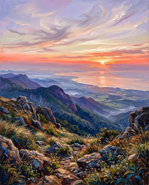 Radiance From Mahendragiri Heights (PRT-15697-125459) - Canvas Art Print - 48in X 60in