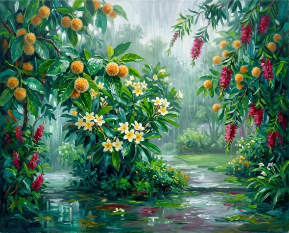 Spring Awakening In Blossom (PRT-15697-125899) - Canvas Art Print - 60in X 48in