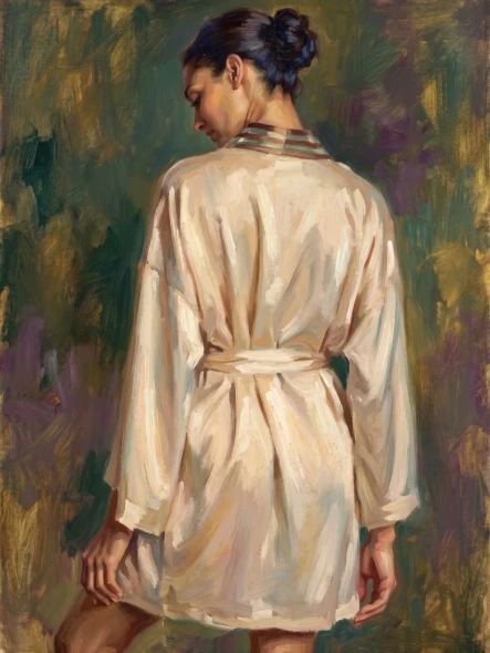 Ivory Silhouette At Dusk (PRT-16861-126105) - Canvas Art Print - 45in X 60in