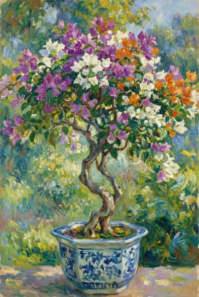 Radiant Garden Interplay (PRT-15697-125925) - Canvas Art Print - 40in X 60in