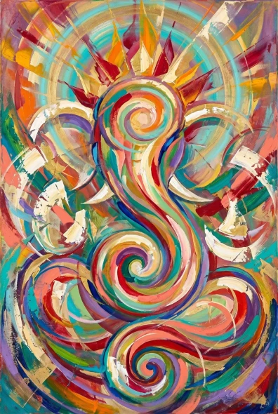 Prismatic Sanctuary Of Light (PRT-15697-125722) - Canvas Art Print - 40in X 60in