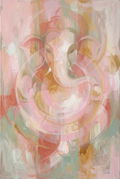 Ethereal Pink Resonance (PRT-15697-125700) - Canvas Art Print - 40in X 60in