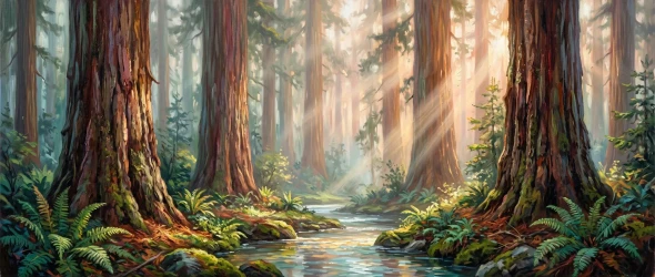 Cathedral Of The Ancient Giants (PRT-15697-124908) - Canvas Art Print - 60in X 25in