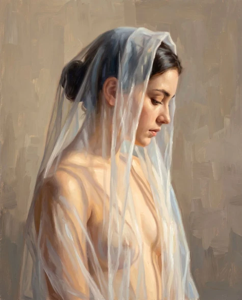 Veiled In Golden Solitude (PRT-16861-126149) - Canvas Art Print - 48in X 60in