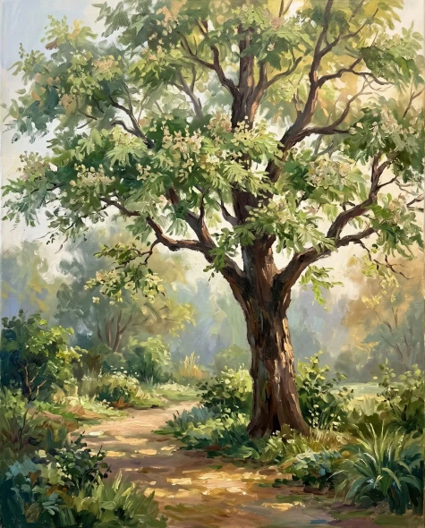 Grandeur Of The Sheesham (PRT-15697-125836) - Canvas Art Print - 48in X 60in