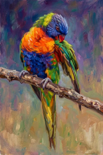 Whispers In Azure And Crimson (PRT-15697-124412) - Canvas Art Print - 40in X 60in