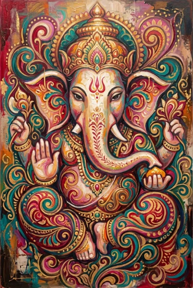 Jeweled Tapestry Of Grace (PRT-15697-125698) - Canvas Art Print - 40in X 60in