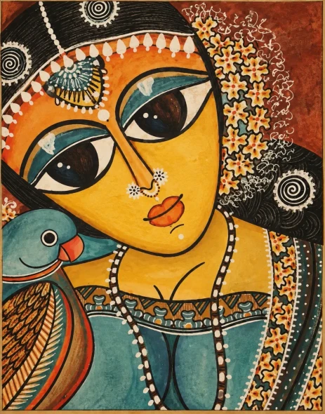 ShukaSaptati (Edited) (PRT-8079-126333) - Canvas Art Print - 14in X 18in