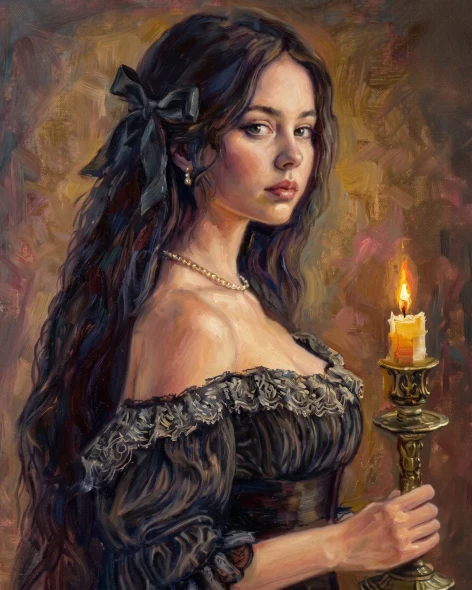 Ballerina In Warm Light (PRT-16861-125542) - Canvas Art Print - 48in X 60in