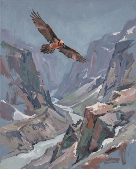 Wings Over Glacial Stone (PRT-15697-125670) - Canvas Art Print - 48in X 60in