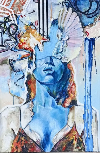 Insight (ART-19039-126342) - Handpainted Art Painting - 24in X 36in