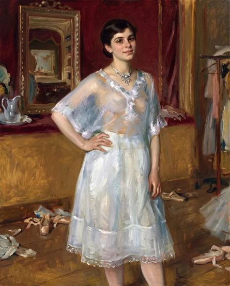 Backstage Reverie In Blue (PRT-16861-126441) - Canvas Art Print - 48in X 60in