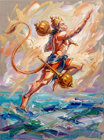 Leap Across The Infinite (PRT-15697-126408) - Canvas Art Print - 45in X 60in