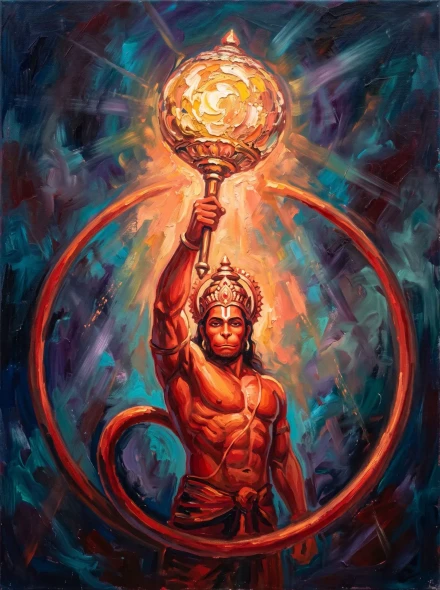 Gada Blazing Like The Sun (PRT-15697-126397) - Canvas Art Print - 45in X 60in