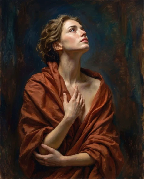 Terracotta Echo Of Aspiration (PRT-16861-126447) - Canvas Art Print - 48in X 60in