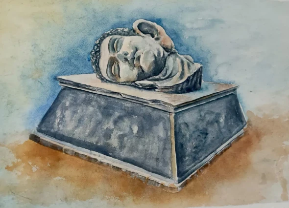 Peace Of Mind (ART-19127-126597) - Handpainted Art Painting - 16in X 23in