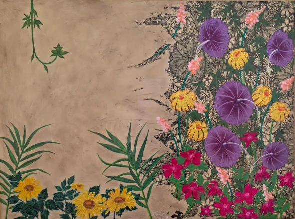 Beneath The Surface (ART-18664-126350) - Handpainted Art Painting - 24in X 18in