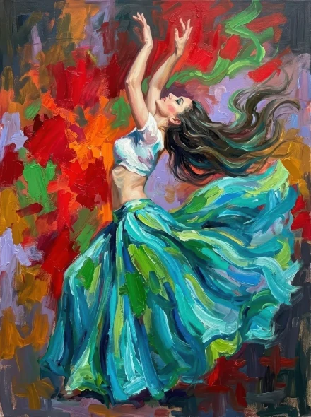 Crescendo Of Teal Tides (PRT-15697-126853) - Canvas Art Print - 45in X 60in