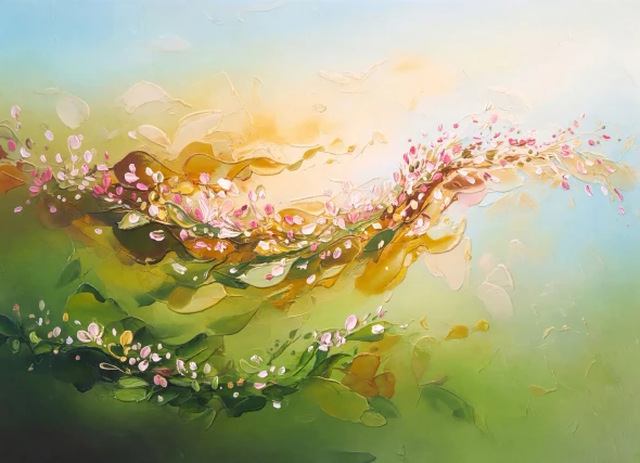 Whispers Of Springlight (PRT-19108-126659) - Canvas Art Print - 36in X 26in