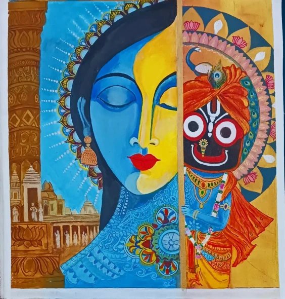 Ananta (ART-15937-126715) - Handpainted Art Painting - 24in X 26in