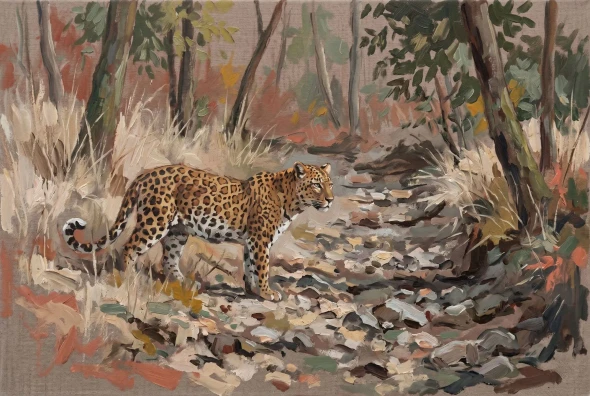 Channel Bed Amber Pause (PRT-15697-126703) - Canvas Art Print - 60in X 40in