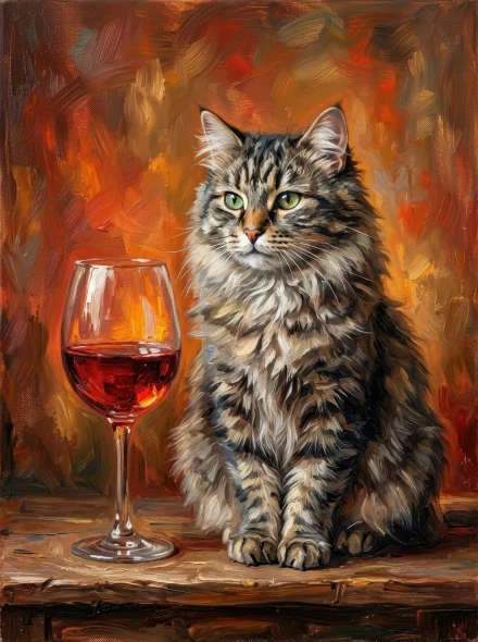 The Connoisseur Of Wine (PRT-15697-126752) - Canvas Art Print - 45in X 60in