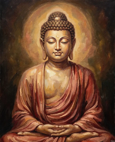 Golden Sanctuary Of Peace (PRT-15697-126883) - Canvas Art Print - 48in X 60in