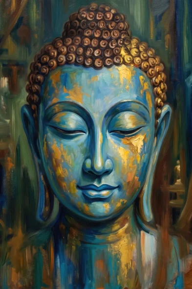 Gilded Ocean Silence (PRT-15697-126871) - Canvas Art Print - 40in X 60in