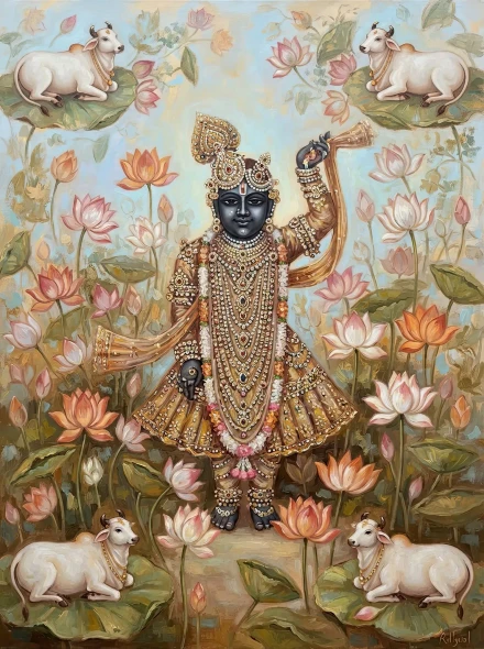 Aura Of The Lotus Sovereign (PRT-15697-126978) - Canvas Art Print - 45in X 60in