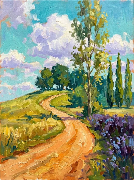 Serenade Of The Winding Path (PRT-15697-127038) - Canvas Art Print - 45in X 60in