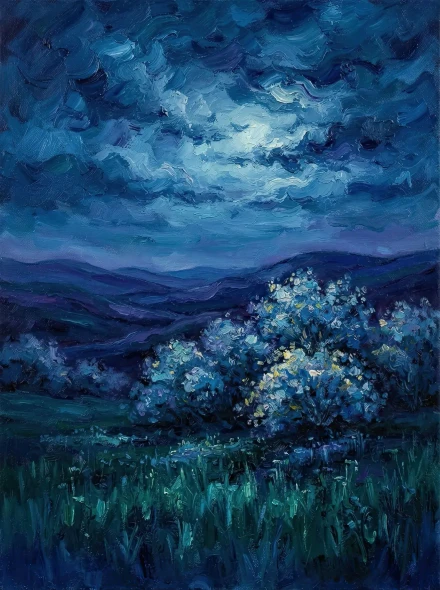 Midnight Velvet Horizons (PRT-15697-127021) - Canvas Art Print - 45in X 60in