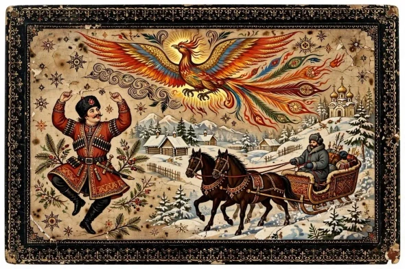 Vintage Russian Handmade Canvas Print (PRT-18995-126612) - Canvas Art Print - 48in X 32in