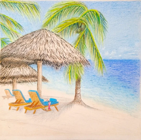 The Beach - Extra Large Canvas Prints Available At Lower Costs (PRT-19066-127492) - Canvas Art Print - 36in X 36in
