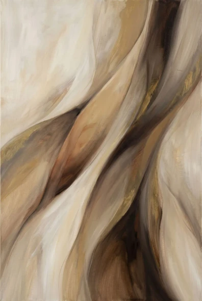 Contemplative Earth And Gold (PRT-15697-127563) - Canvas Art Print - 40in X 60in