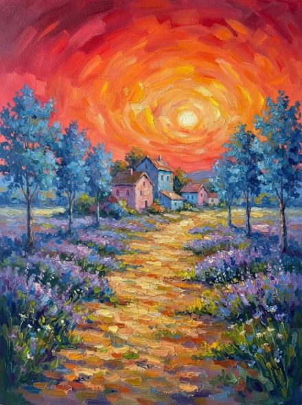 Path Of The Luminous Sun (PRT-15697-126993) - Canvas Art Print - 45in X 60in