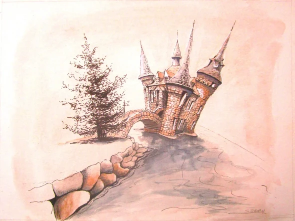 Whimsical Castle - Extra Large Canvas Prints Available At Lower Costs (PRT-19066-127479) - Canvas Art Print - 24in X 19in