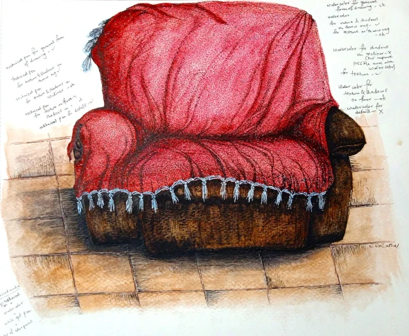 The Chair( With Artist Notes) - Extra Large Canvas Prints Available At Lower Costs (PRT-19066-127484) - Canvas Art Print - 36in X 30in