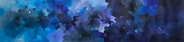 Midnight Solitary (ART-7878-127327) - Handpainted Art Painting - 60in X 14in