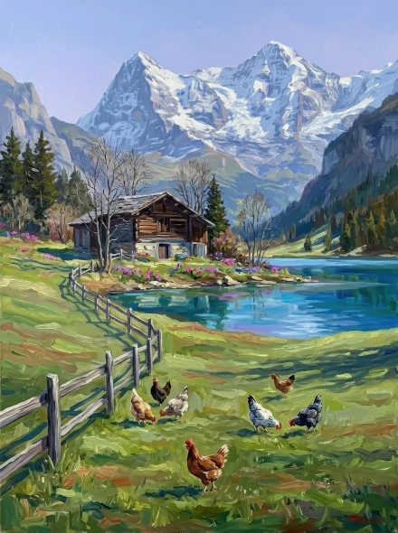Silent Valleys Of Snow And Stone (PRT-15697-126773) - Canvas Art Print - 45in X 60in