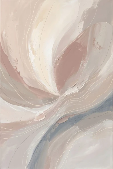 Tidal Silence In Muted Blue (PRT-15697-127531) - Canvas Art Print - 40in X 60in