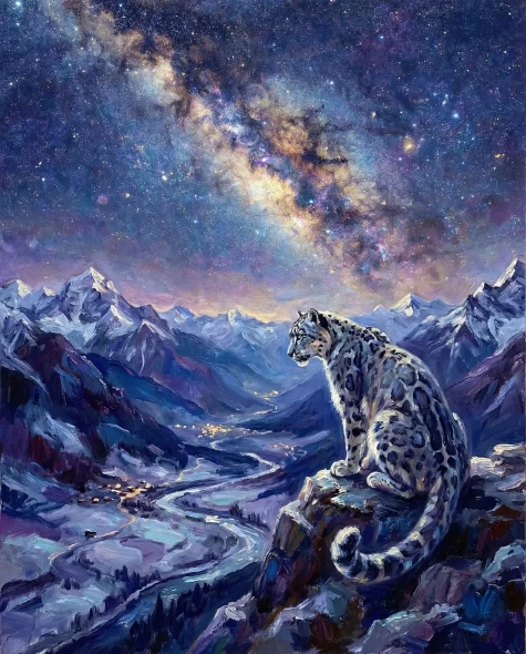Watchful Guardian Of Night (PRT-15697-126682) - Canvas Art Print - 48in X 60in